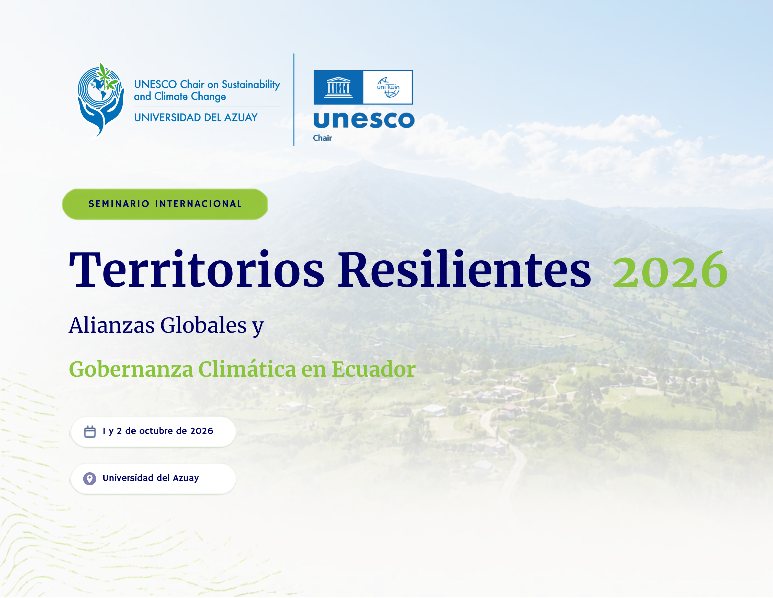 Seminario Territorio Resilientes 2026